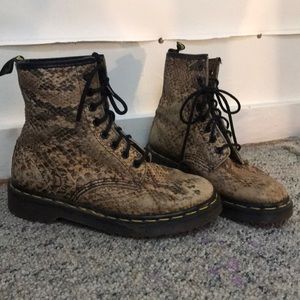 Dr. Martens Snakeskin Boots